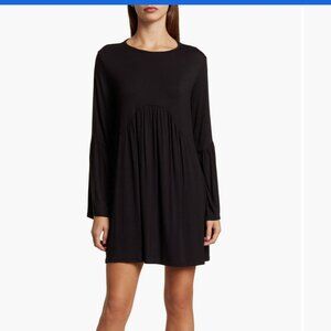 BCBGeneration black GO COUTURE lined swing dress, long sleeves sz small